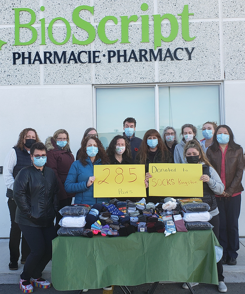 BioScript Solutions Socks Kingston Initative